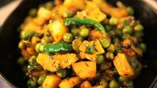 Dry Aloo Mutter Potato And Peas Dry Vegetable By Seema [upl. by Eitsyrhc]