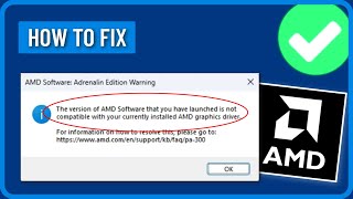 How to Fix AMD Software Adrenalin Edition Warning 2024 [upl. by Hinda]