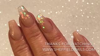 Sculpting Acrylic Nails  CJP Acrylic Systems  Glitterarty Nails Glitter [upl. by Breh755]