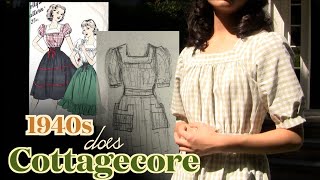 Drafting and Sewing a 1940s Gathered Gingham Dress [upl. by Gilmore]