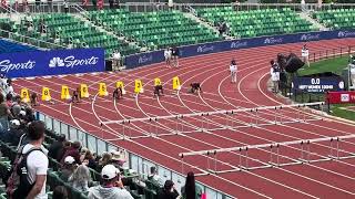 Heptathlon 100m Hurdles 2024 US Olympic Trials Heat 1 Taliyah Brooks Anna Hall Atherley 1273 [upl. by Bickart]