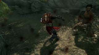 Bandits kill me in front of Hircine Skyrim [upl. by Atteuqahs904]