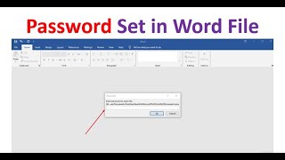 Password Set in Word File  Protect in Word File [upl. by Rowley]