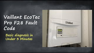 Vaillant EcoTec Pro F28 Fault Code Diagnosis [upl. by Collis]