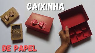 COMO FAZER CAIXINHA FÁCIL COM PAPEL ✂️ [upl. by Ahsirt277]