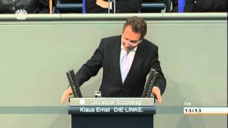 Klaus Ernst DIE LINKE Pendlerpauschale anheben gesetzliche Benzinbremse einführen [upl. by Casteel]