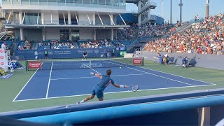 🇭🇷 Coric vs 🇨🇦 AugerAliassime Courtside Highlights Cincinnati 2022 [upl. by Rusty]