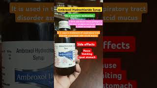 Ambroxol hydrochloride Syrup pulmonology pulmonologist cough cold mbbs respiratoryproblems [upl. by Nelra]