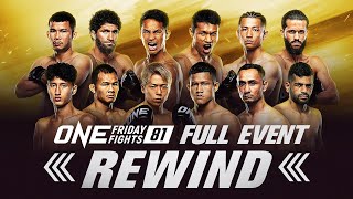 FULL EVENT ⏮ ONE Friday Fights 81 – Superbon Takeru amp More [upl. by Glover]