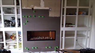 Installing a Mendota ML 47 linear fireplace [upl. by Elvina]