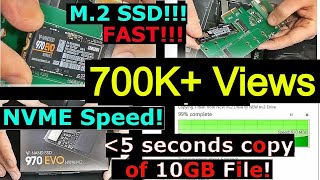 Upgrade to M2 SSD on ANY Desktop PC PCIe 4x Adapter install and Testing Samsung 970 Evo [upl. by Donavon692]