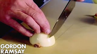 Dicing An Onion  Gordon Ramsay [upl. by Tapes]