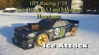 HPI Racing 110 Ken Block 65 Ford Mustang Hoonicorn Ice Attack [upl. by Minnie]