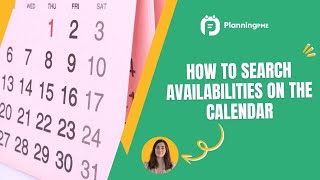 How to search availabilities on the calendar with PlanningPME [upl. by Nibbor]