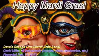 Daves Second Line Mardi Gras Song Final Mix  David Miller trumpet [upl. by Ispep]