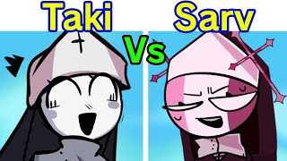 Friday Night Funkin  Taki VS Sarv  Cutscenes Sarventes MidFight Masses x Fever Town FNF Mod [upl. by Dnaltroc101]