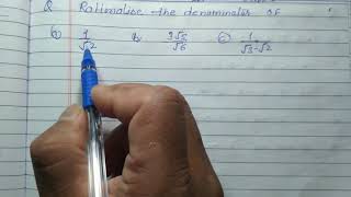 Rationalise the denominator of the following  Class 8 [upl. by Hadeehuat]