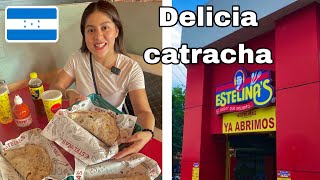 PROBANDO las AUTÉNTICAS BALEADAS de HONDURAS 🇭🇳 COMIDA TÍPICA CATRACHA  Celinaz El Salvador [upl. by Grier]