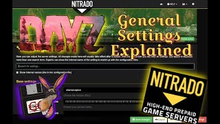 Nitrado  Dayz Server General Settings [upl. by Nosnej]