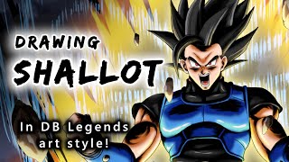 Drawing Shallot in DB Legends art style  Digital Drawing Timelapse [upl. by Samot]