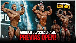 PRÉVIAS OPEN ARNOLD CLASSIC BRASIL  confrontos em 4k [upl. by Alleciram55]