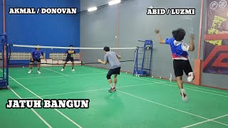 Menang kalah belakangan Badminton mabar l AkmalDonovan vs Abid  Luzmi [upl. by Aikyn]