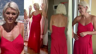 Danni MenziesLooks Amazing In A Red Dress June 2019 HD [upl. by Drallim]