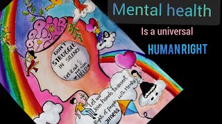 Mental health is a universal human rights drawingMental health day poster drawingcompetetion [upl. by Downes836]