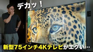 【デカっ！】新型75インチ4K テレビきた！この性能でこの価格はヤバいわ…【ハイセンス2024年モデル】 [upl. by Lleze]