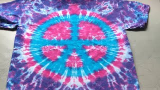 How to TieDye ‘Huggable’ Peace Sign  link to RESULTS in description box [upl. by Shelman525]