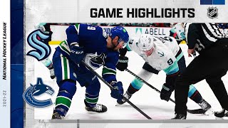 Kraken  Canucks 221  NHL Highlights 2022 [upl. by Aitnas549]