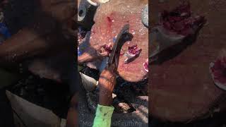 Indian salmon fish cutting skills fish shorts [upl. by Carisa]