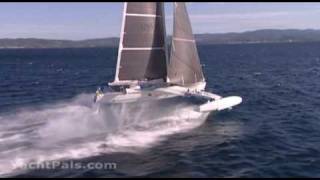 lHydroptere Sailing Record [upl. by Elay]