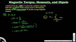 calculate a the magnetization M b the average magnetic moment  EM Field [upl. by Otila]