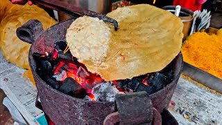 KHICHIYA PAPAD toasted on COAL  Roadside Snack of Mumbai  Indian Street Food [upl. by Nilat]