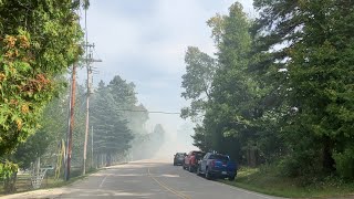 Multiple agencies responding to fire at Rowleys Bay Resort in Door County [upl. by Soinotna816]