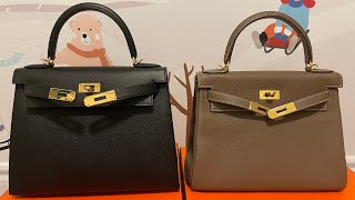 Compare Hermes Kelly 28 SELLIER vs RETOURNE [upl. by Corabel]