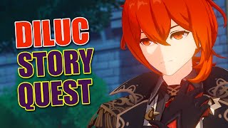 Darknight Hero’s Alibi  Diluc Story Quest Act 1  Genshin Impact [upl. by Zahc647]