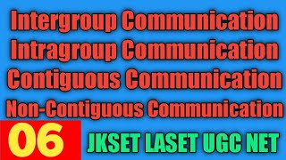 Intragroup  Intergroup Communication Contiguous And NonContiguous Communication Mediated Com [upl. by Anneehs]