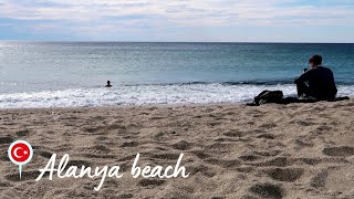 Alanya beach in winter time Turkey 🇹🇷 travel turkey worldwalking world alanya [upl. by Yerfej]