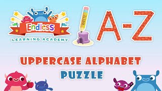 Endless Learning Academy  Lets Learn the Uppercase Alphabet Puzzle from A to Z  Originator Games [upl. by Kellene]