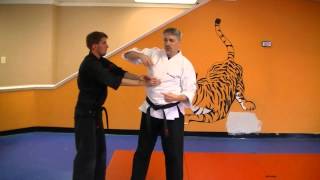 Circling Wing  Kenpo self defense technique for a rear two hand choke [upl. by Lizabeth]