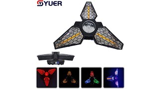 YUER™️ Promise Rotating Maple Leaf Retro Lamp RGBW LED 250W Strobe Effect Light DMX Retro Lighting [upl. by Ahsiema]