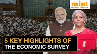 Budget 2024 Economic Survey Explained In 5 Minutes  Key Highlights Of Economic Survey [upl. by Hazrit]