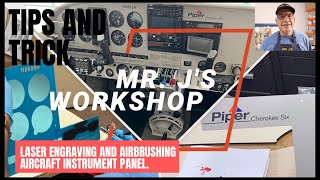 TIP amp TRICKS Laser engraving and airbrush aircraft panel [upl. by Ahsieken587]