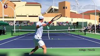 Andy Murray amp Andrey Rublev  Trading Groundies amp Some Grunts  IW Court Level Practice [upl. by Lemar]