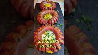 Sausage Recipe  Sausage Art Decorations  සොසෙජස්  How To Make Sausageitalyamma Shorts [upl. by Franklin]