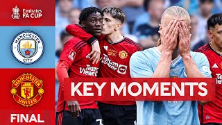 Manchester City v Manchester United  Key Moments  Final  Emirates FA Cup 202324 [upl. by Suk]