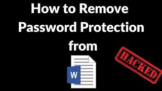 How To Remove Password Protection in Word [upl. by Ahsiekahs]