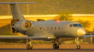 4K Busy Corporate Jet Action at Scottsdale Executive Airport KSDL [upl. by Kaete683]